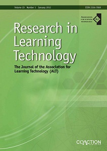 Research in Learning Technology Research in Learning Technology