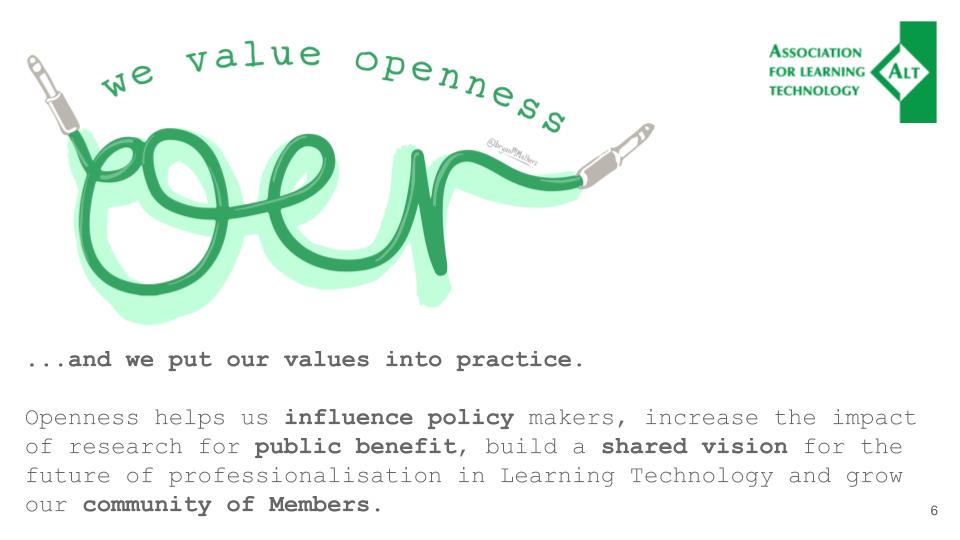 We value openness graphic