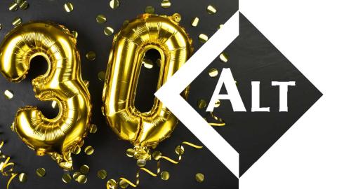 ALT at 30 graphic of baloons