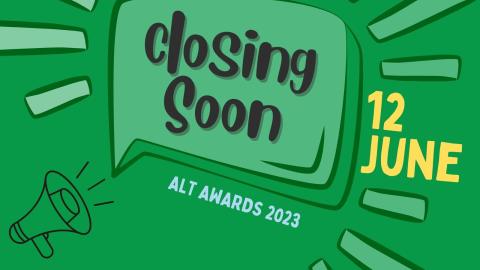 closing soon - ALT Awards 2023, 12 June.