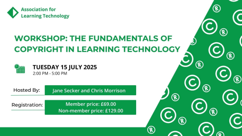 The Fundamentals of Copyright in Learning Technology Workshop Register Now: The Fundamentals of Copyright in Learning Technology Workshop