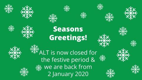 Season's Greetings from ALT