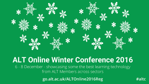 ALT Online Winter Conference 2016 poster