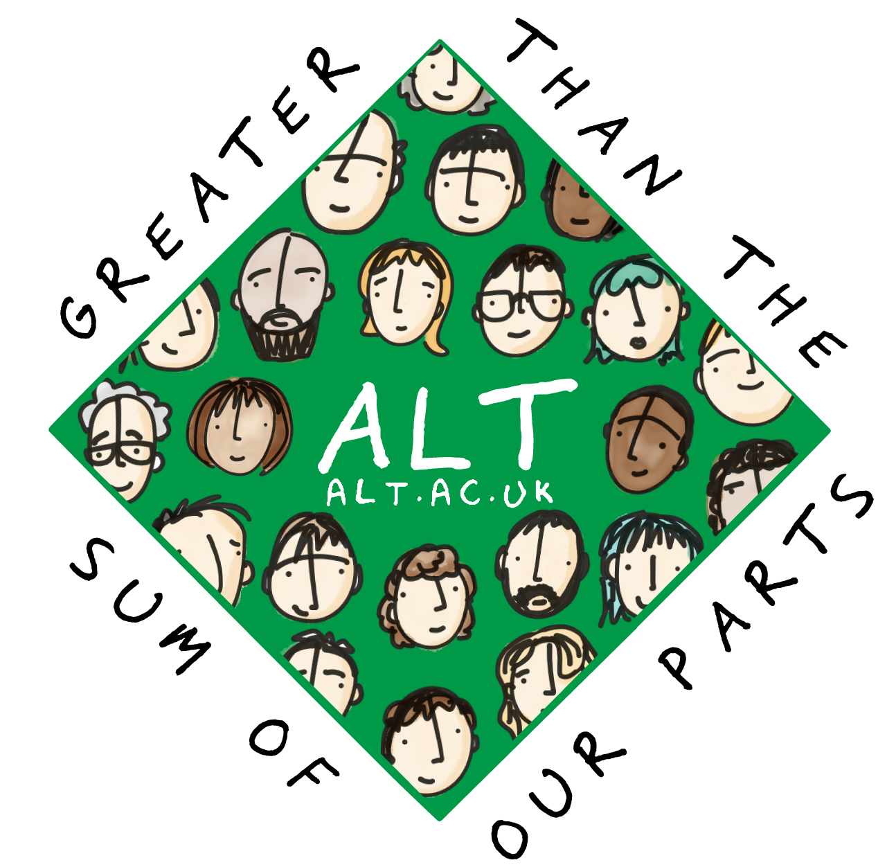 A drawing of the words Greater than the sum of our parts