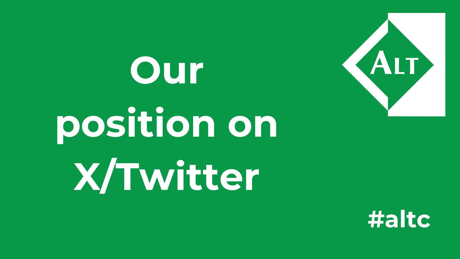 Our position on X/Twitter