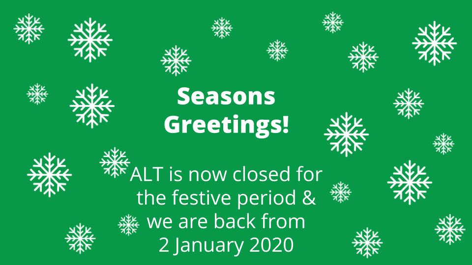 Season's Greetings from ALT