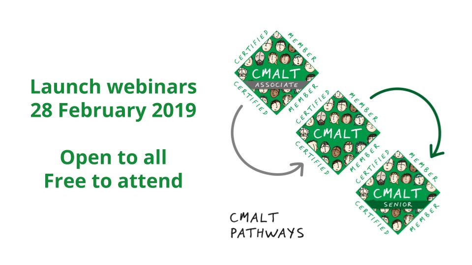 Launch image for the CMALT Webinars on 28 February 
